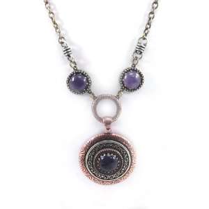  Necklace of french touch Judith purple brown. Jewelry