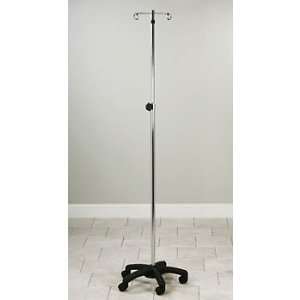  CHROME INFUSION PUMP STANDS Five leg, space saver w/2 hooks Item# IV 