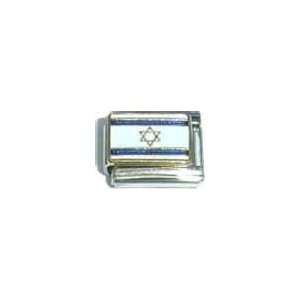 Israel Flag Italian Charm Bracelet Link