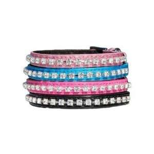  Marilyn 2 Crystal Leather Collar: Pet Supplies