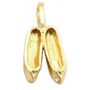 Ballet Shoes Charm 14k Gold 14mm