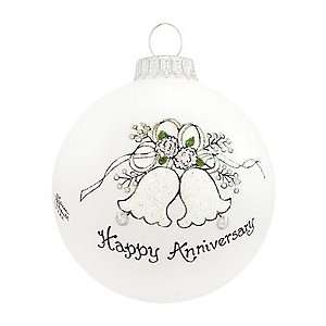  Happy Anniversary Glass Ornament