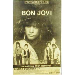  Bon Jovi (Johnstown War Memorial) Music Poster Print   11 