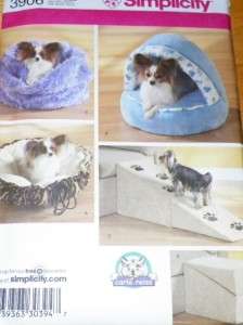 Simplicity 3906 Dog Bed Puppy Pets Sew Pattern LOOK!  