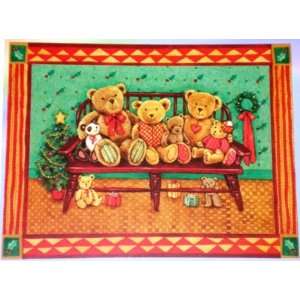 : Christmas Teddy Bears on a Bench: 15 Holiday Cards: Laurel (Tender 