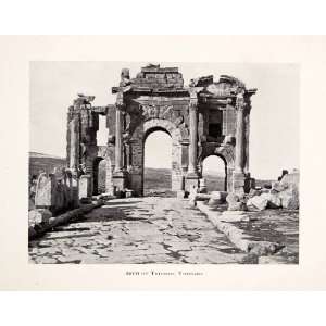 1901 Print Arch Triumph Trajan Ancient Roman Ruin 