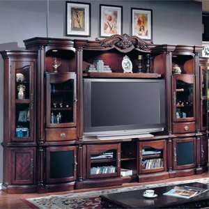   Collection Expandable TV Stand & Entertainment Wall System   6 Piece