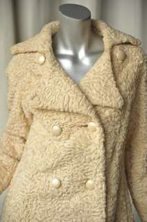 CHRISTIAN DIOR Vintage *ASTRAKHAN FUR*Leather Long Jacket Persian Lamb 