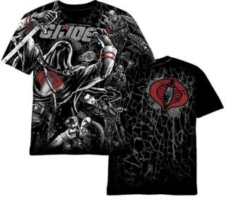 GI Joe G.I. Joe Cobra Attacks 2 Sided Fully Printed Glow Tee Shirt 