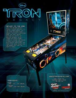 TRON: LEGACY LE Limited Edition Pinball Machine by Stern NEW IN BOX 
