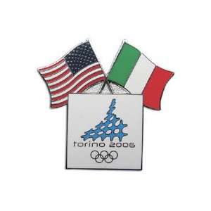  Aminco Torino USA & Italy Flag Pin