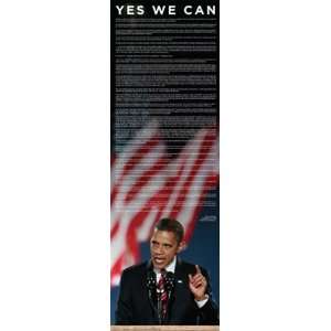   Barack Obama Yes We Can Political Speech Poster 12 x 36 inches Home