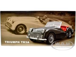 Brand new 1:18 scale diecast model car of Triumph TR3A Black 1 of 1500 