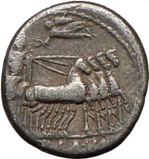 Roman Republic SULLA in CHARIOT 82BCAncient Silver Coin  