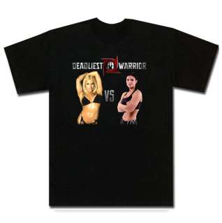 Trish Stratus VS Gina Carano Deadliest Warrior T Shirt  