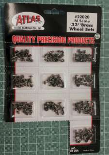 Offered today are Ten New in Package N Scale Atlas 33 Metal Wheels 