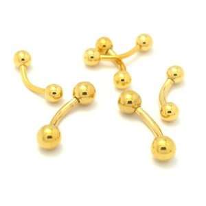  Gold Plated Curved Barbells: Jewelry