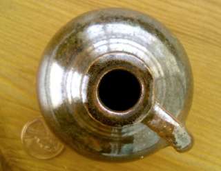 19th c Miniature Glazed Stoneware Handled Jug  