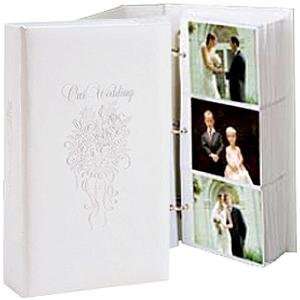 BIG BARGAIN WEDDING XL 3 ring pocket embossed white proof book for 420 