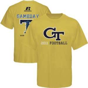   Tech Yellow Jackets 2011 Home Schedule Game Day T Shirt   Gold (Small