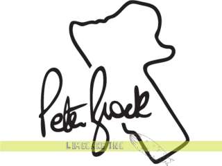 Peter Brock / Bathurst Track Holden Black Decal Sticker  
