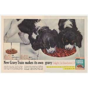  1961 Cocker Spaniels Gravy Train Dog Food Double Page 