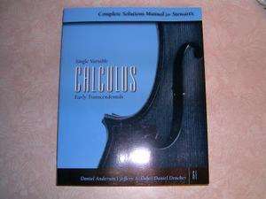 COMPLETE Solutions Manual for S.V. Calculus Early Transcendentals, 6th 
