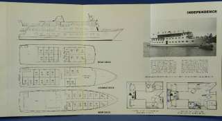 Vintage Deck Plan American Cruise Ship INDEPENDENCE  