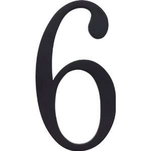    BL 6 Inch The Traditionalist House Number 6, Black