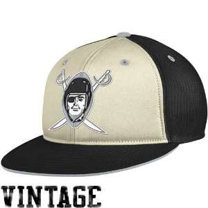   Raiders Black Time Traveler Throwback Fitted Hat