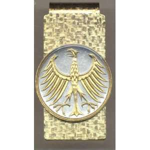   Toned Gold on Silver German 5 mark Eagle, Coin   Money clips: Beauty