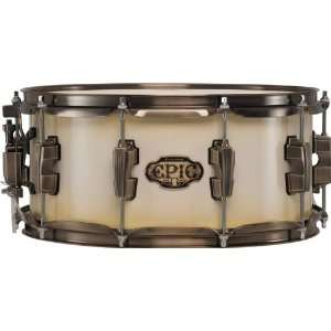  Ludwig Epic Snare Drum, Attic White Musical Instruments