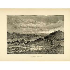   Mound Memorial Battlefield Greece   Original Engraving