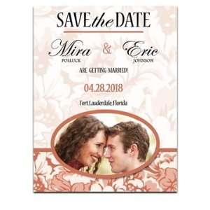  175 Save the Date Cards   Russet Floral Jubilee
