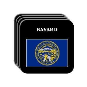 US State Flag   BAYARD, Nebraska (NE) Set of 4 Mini Mousepad Coasters