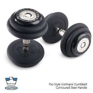   Fitness 5 to 50 lbs Pro Style Urethane Dumbbell Set