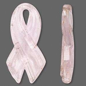  #462 Focal, glass, pink, 58x28mm awareness ribbon. Sold 