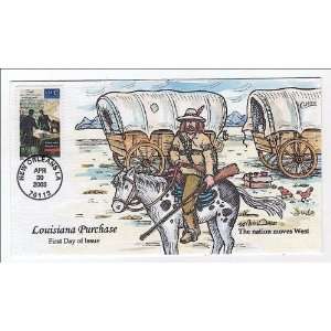   3782 FDC Louisiana Purchase Hand Painted Cover 