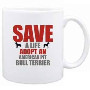 New  Save A Life , Adopt A American Pit Bull Terrier  Mug Dog