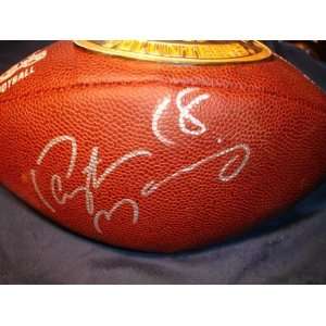 Peyton Manning Signed Tennessee Logo/Plate Football LOA   Autographed 