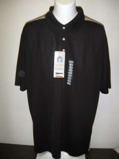 NWT Official PGA Tour Dry Mens Golf Polo Shirt Short Sleeve BLACK Sz 