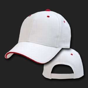   SANDWICH VISOR BASEBALL WHITE/RED HAT CAP HATS: Everything Else