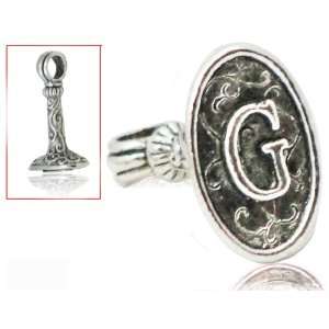  Beaucoup Designs Silver Over Pewter Wax Seal Fob Initial 