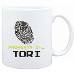  Mug White  Property of _ Tori   Fingerprint  Female 