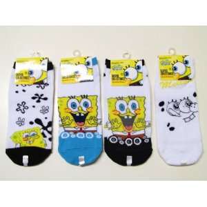  4pk SpongeBob Squarepants Kids Socks Size 9   11 (Shoe 