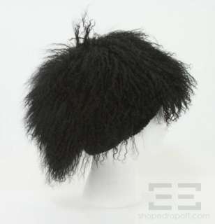 Toria Rose Black Mongolian Lamb Hat, NEW With Tags  