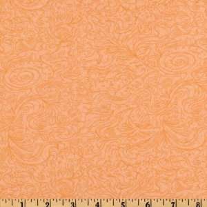   Swirls Orange Fabric By The Yard mark_lipinski Arts, Crafts & Sewing