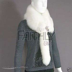 Full White Fox Pelt Fur Scarf/Cape/Shawl/Wrap/Muffle  