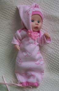   as a Kitten Nightgown & Hat Set for 6 7 Ooak BabyDoll Sculpt  