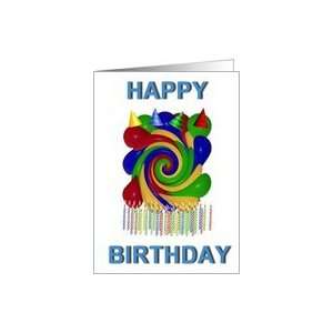  Happy Birthday Swirl Card: Toys & Games